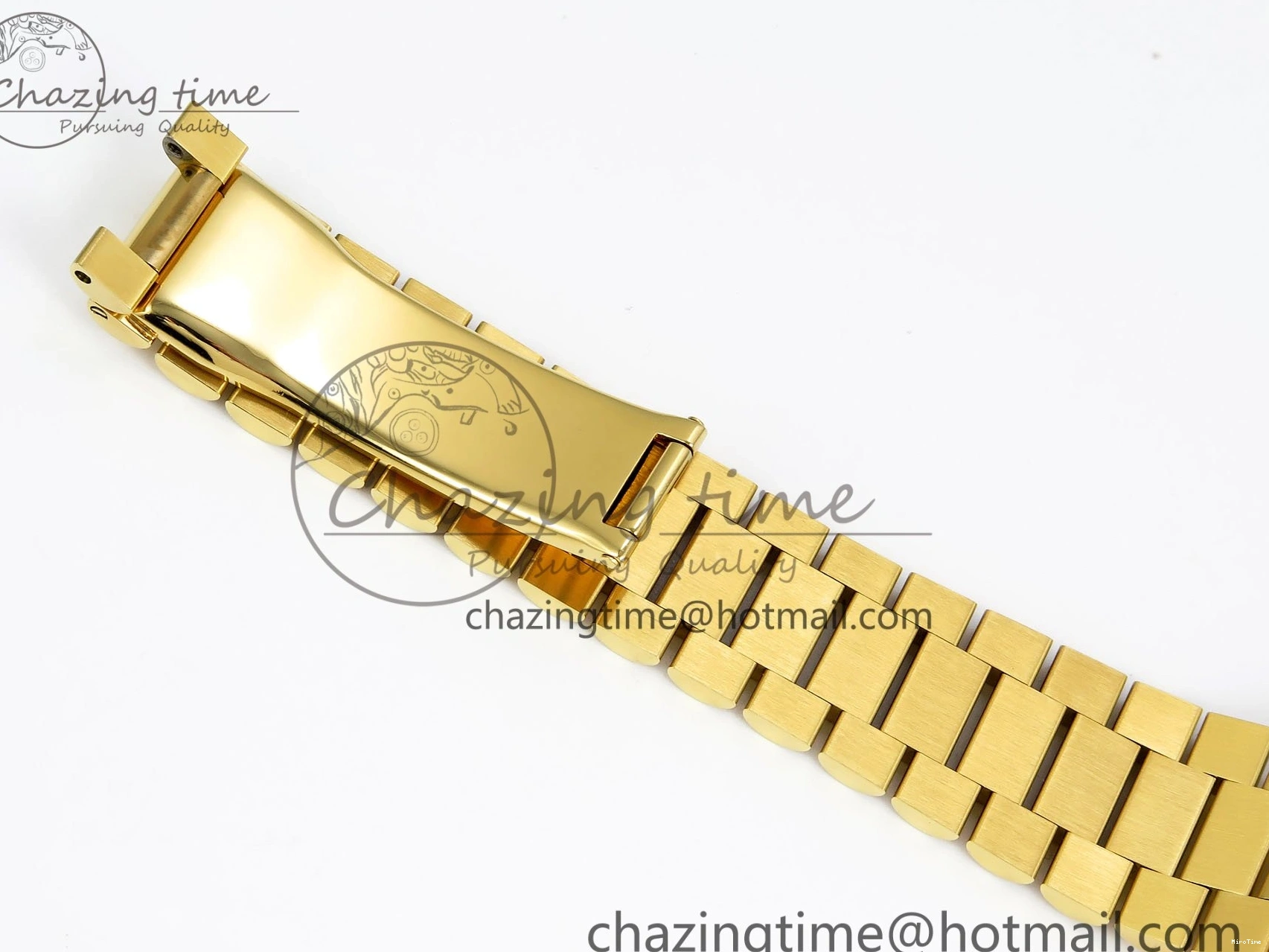 MiroTime 0121 WaterResistant Day Date 36 YG RAF 1:1 Best Edition Brown Oman Dial Diamonds Bezel on YG Bracelet A 1518